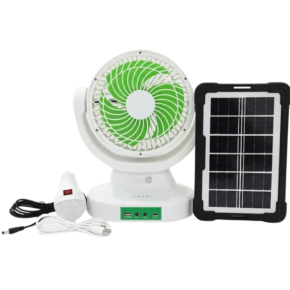 Ventilador Solar Recargable de 9 Pulgadas