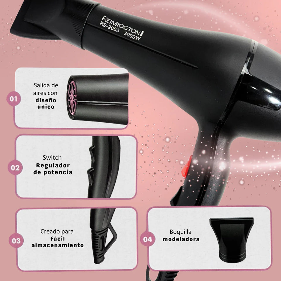 Combo Profesional REMINGTON: Secador Keratin Protect + Kit Plancha y Pinza Keratina