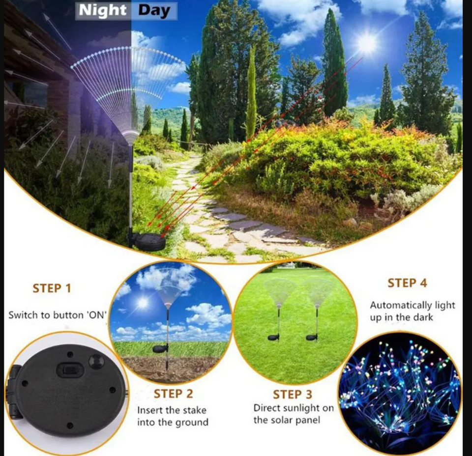 Luces Erizo X2 Solares para Jardín