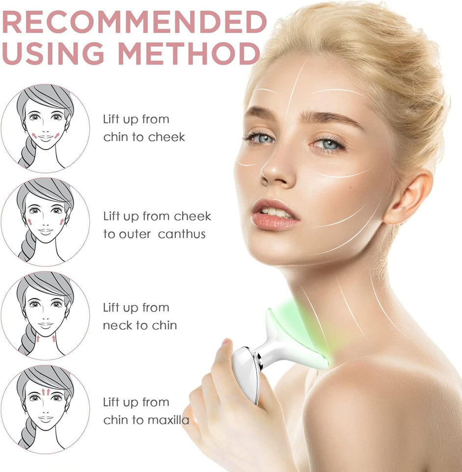 Masajeador Facial y de Cuello con Luz LED