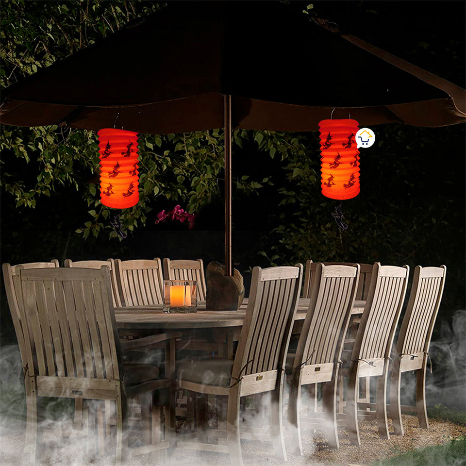 Faroles De Papel X2 con Bruja