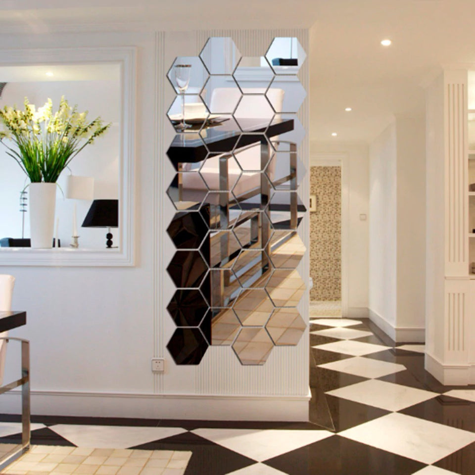 Espejos Hexagonales 30 Unidades