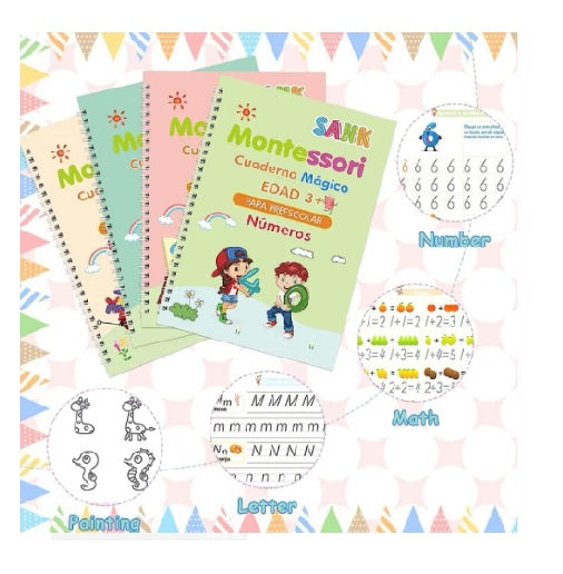 CUADERNO   REUTILIZABLE  CALIGRAFIA X 8 UNIDADES
