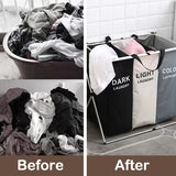 Cesta para ropa x3 – organizador de lavandería de 3 compartimentos