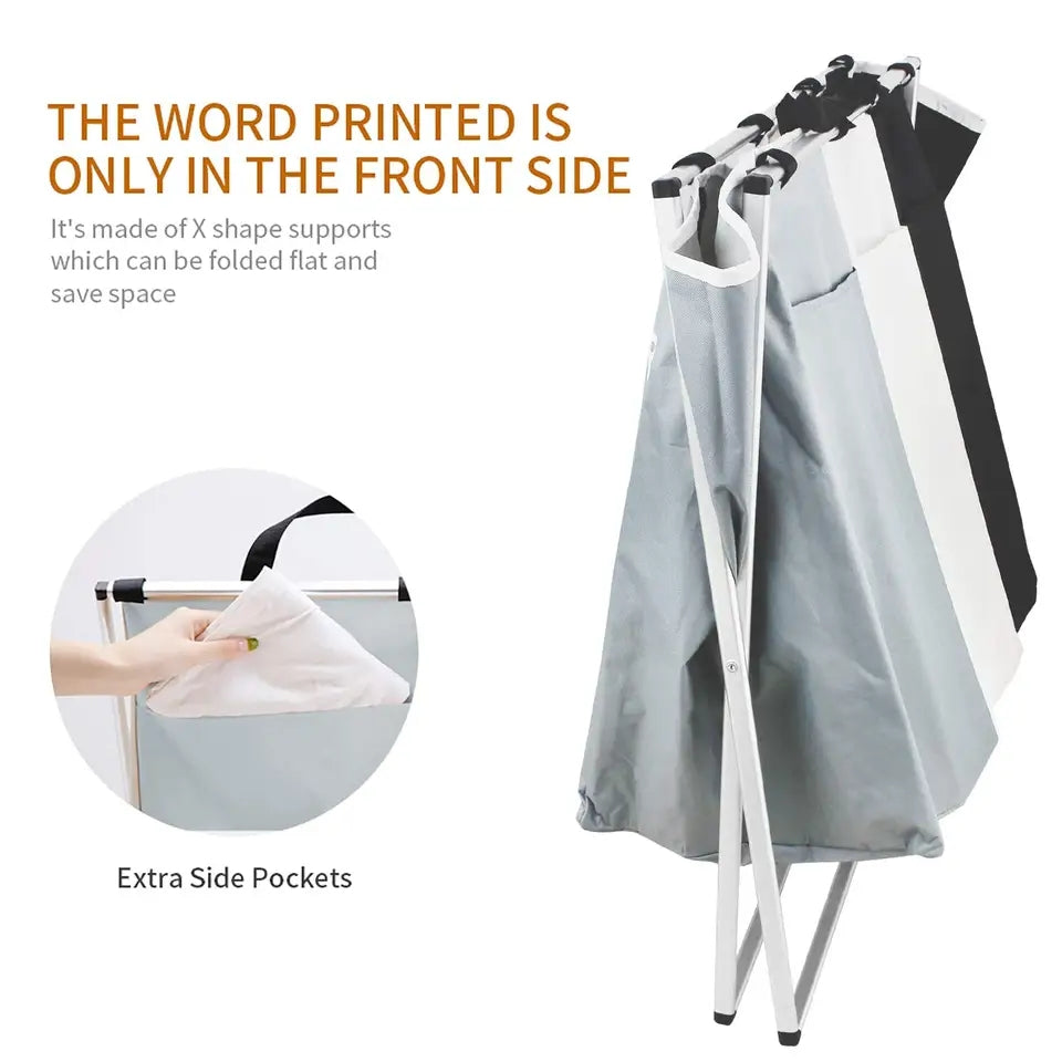 Cesta para ropa x3 – organizador de lavandería de 3 compartimentos