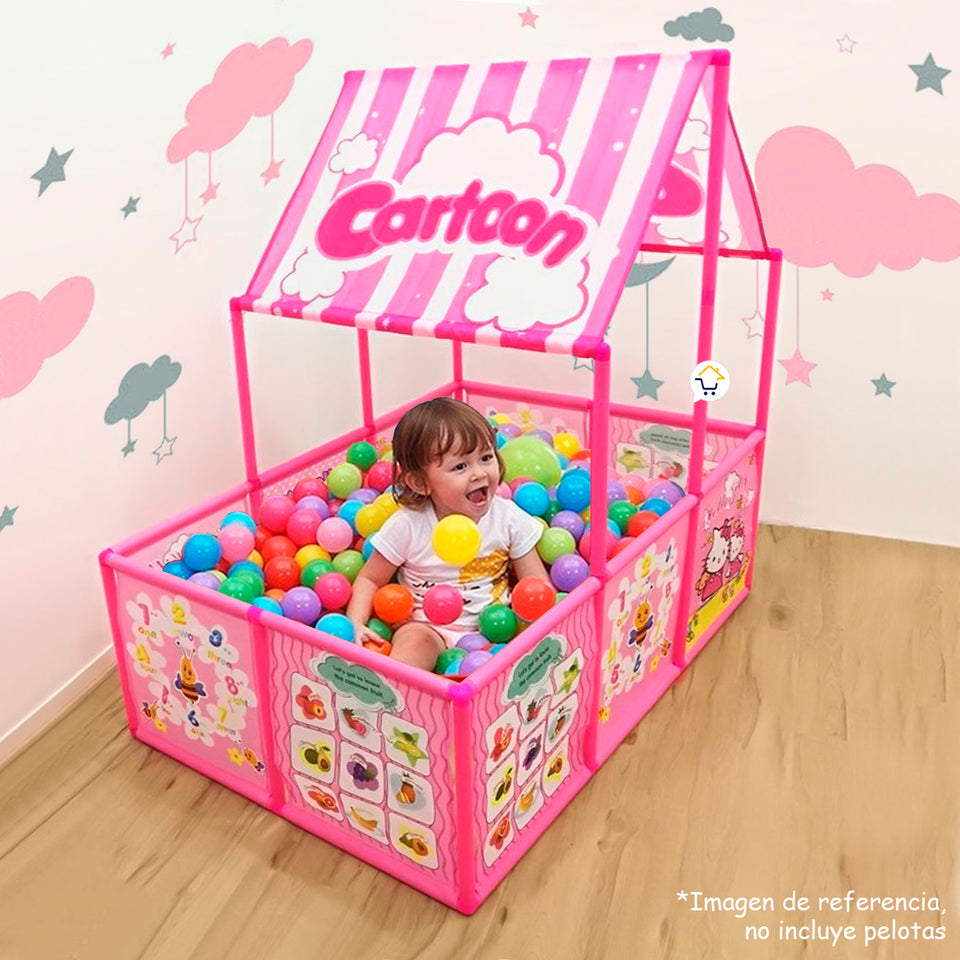 carpa en forma de casita piscina de pelotas