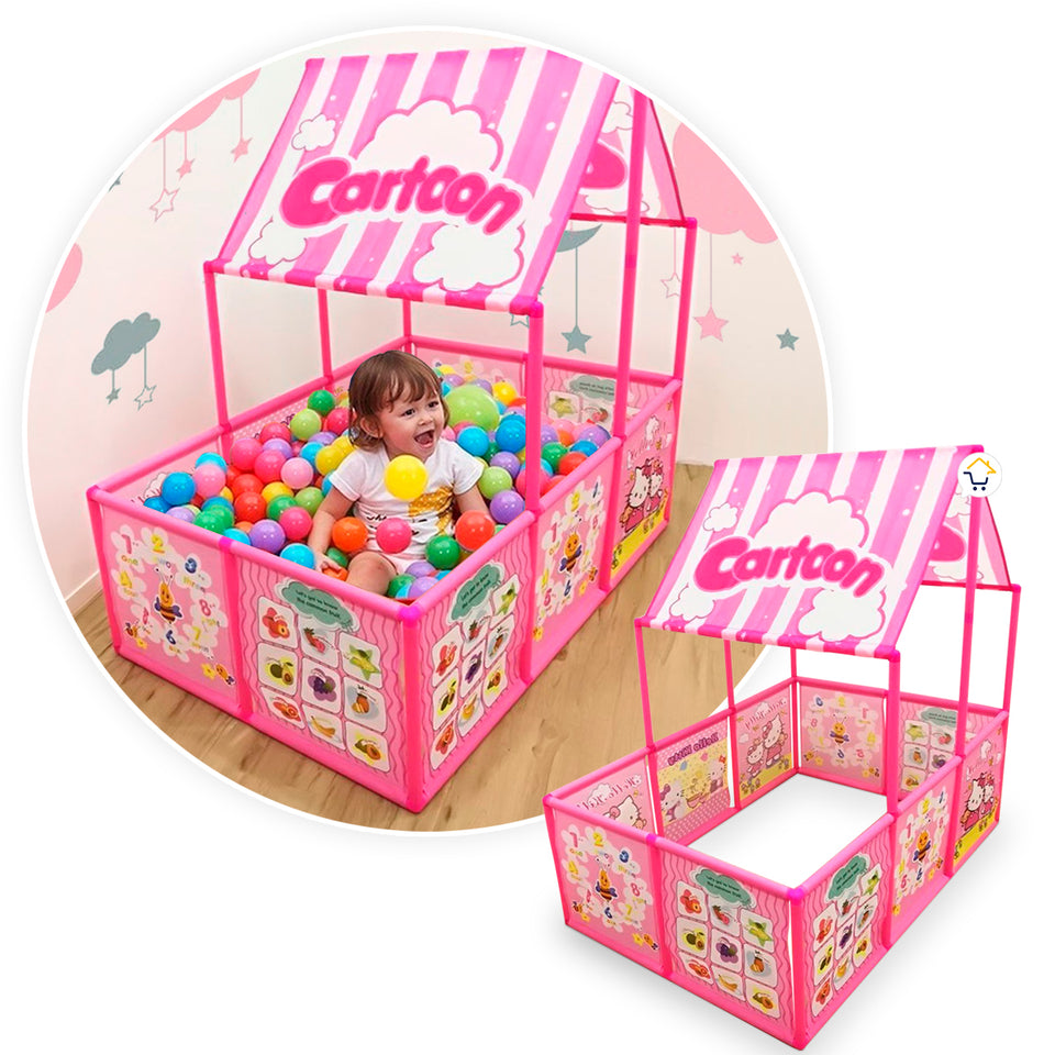 carpa en forma de casita piscina de pelotas