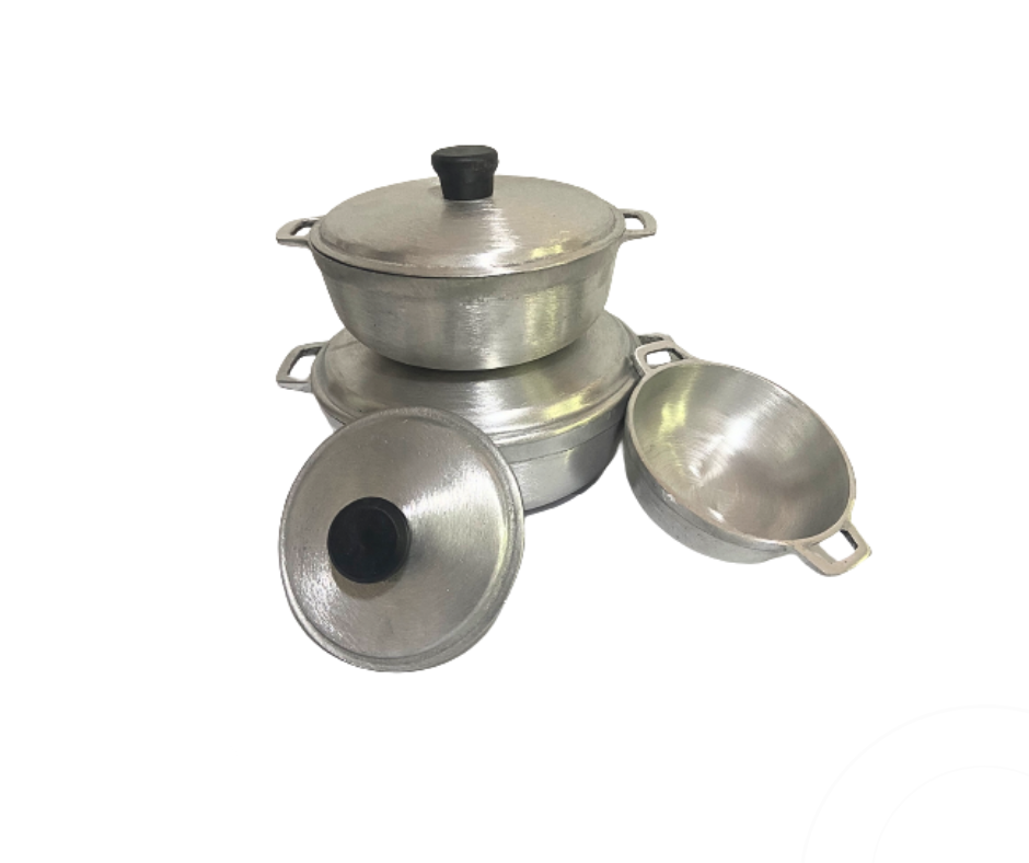 Juego de Calderos en Aluminio Fundido – x3