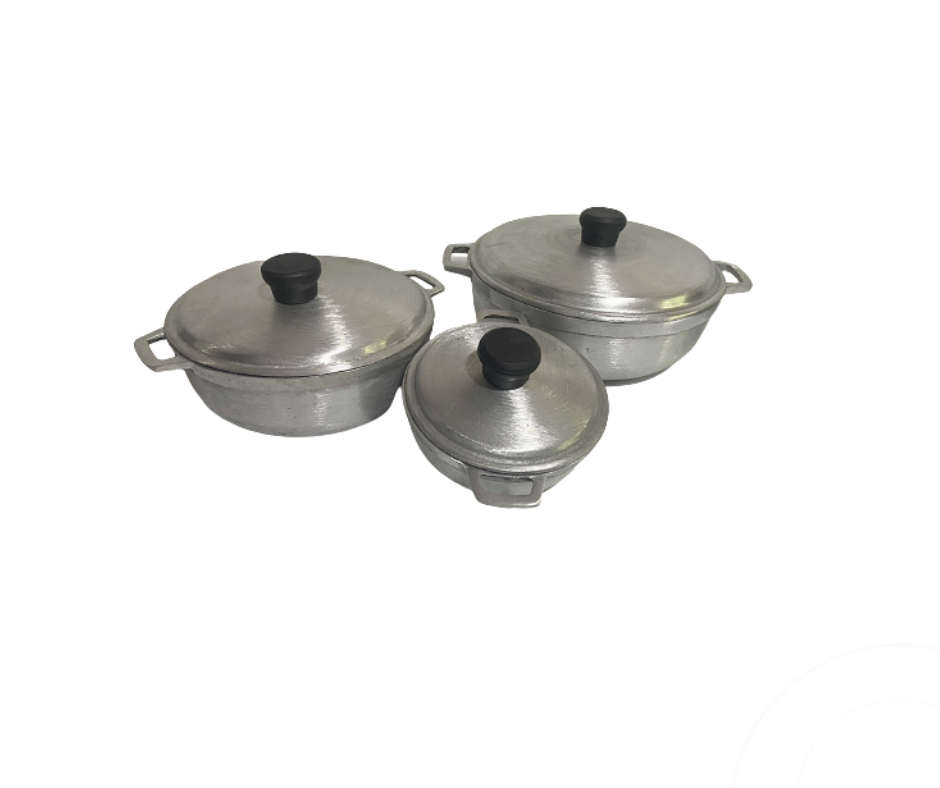 Juego de Calderos en Aluminio Fundido – x3