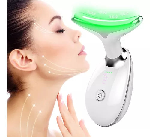 Masajeador Facial y de Cuello con Luz LED