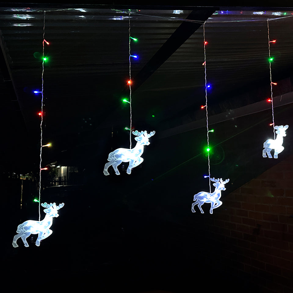 Cortina Led 3m Figuras de Reno