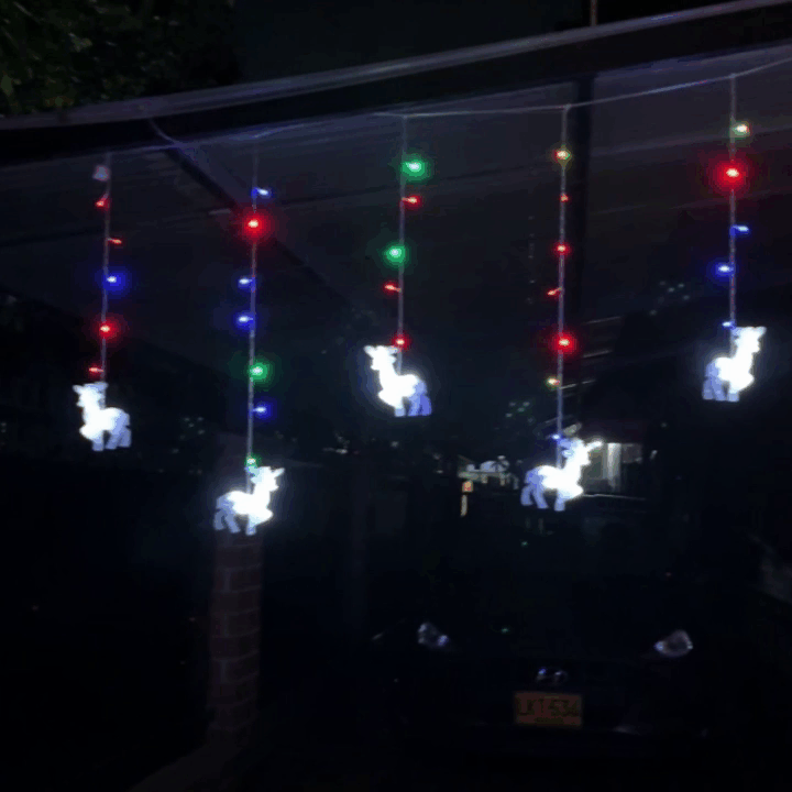 Cortina Led 3m Figuras de Reno