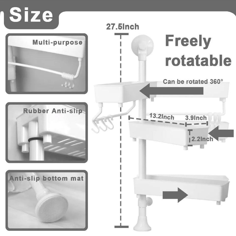 Organizador de cocina y baño de pared 3 niveles