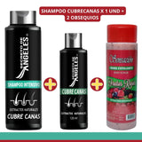COMBO SHAMPOO CUBRE CANAS SECRETO DE ANGELES + 2 OBSEQUIO