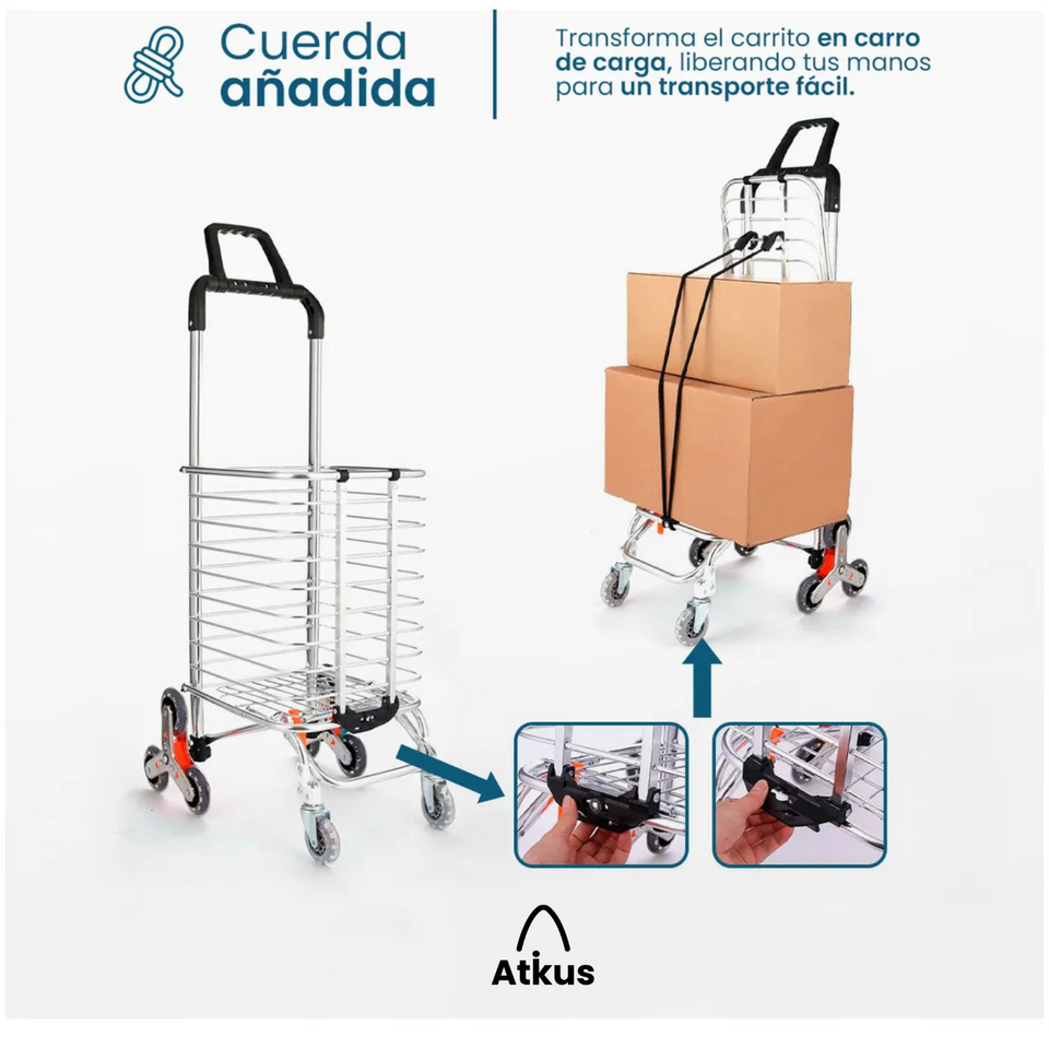CARRITO DE COMPRAS PLEGABLE 8 RUEDAS