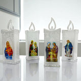 Vela Led X4 Con Imagen Religiosa
