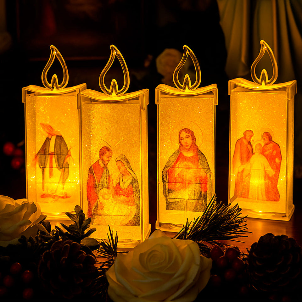 VELAS LED RELIGIOSAS X 4 UNIDADES