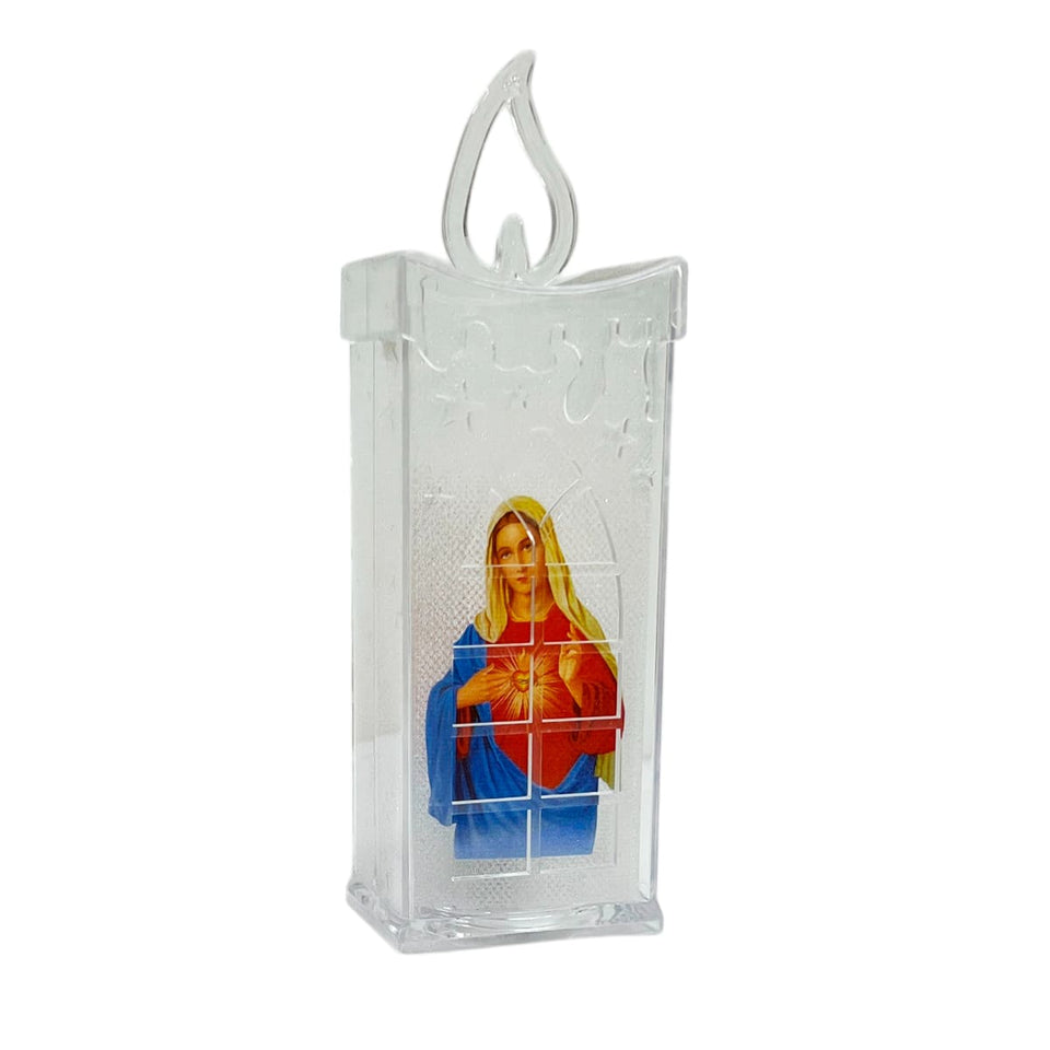 Vela Led X4 Con Imagen Religiosa