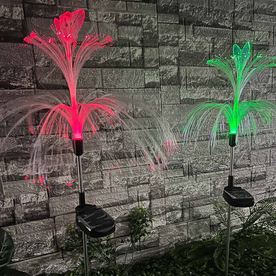 LUCES SOLARES MEDUSA -MARIPOSA X 2 UNIDADES