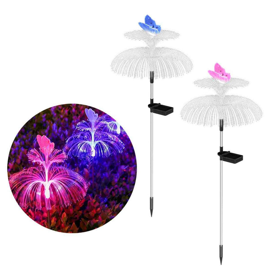 LUCES SOLARES MEDUSA -MARIPOSA X 2 UNIDADES