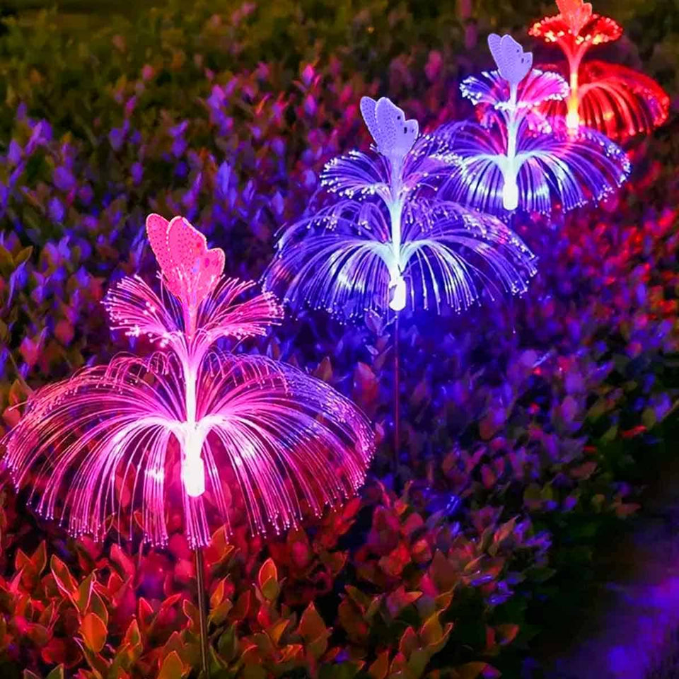 LUCES SOLARES MEDUSA -MARIPOSA X 2 UNIDADES