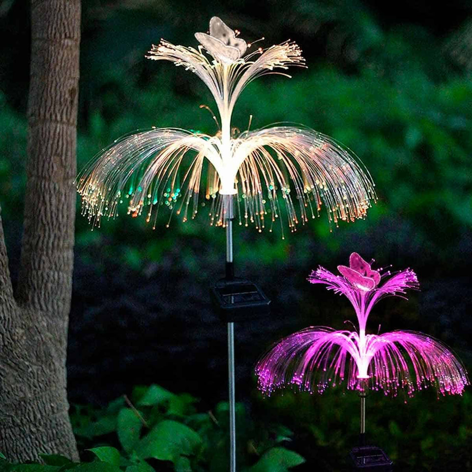 LUCES SOLARES MEDUSA -MARIPOSA X 2 UNIDADES