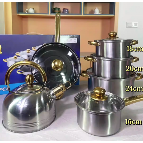 SET OLLA ACERO INOXIDABLE X 12 PIEZAS