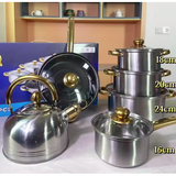 SET OLLA ACERO INOXIDABLE X 12 PIEZAS