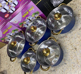 Juego De Ollas Acero Inoxidable 10 Pieza