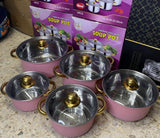 Juego De Ollas Acero Inoxidable 10 Pieza