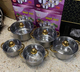 Juego De Ollas Acero Inoxidable 10 Pieza