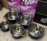 Juego De Ollas Acero Inoxidable 10 Pieza