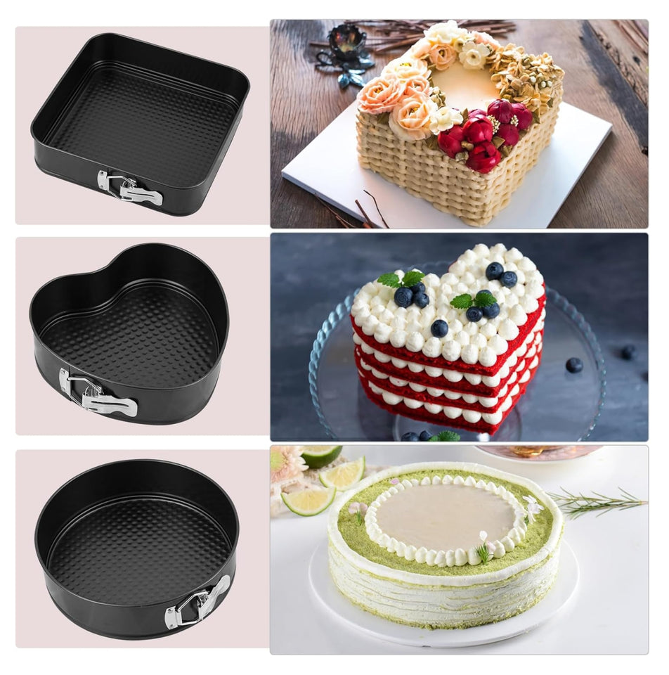 SET MOLDES PASTELERIA ANTIADHERENTE