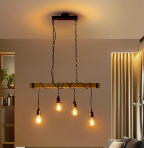 Lampara Colgante Safiro 4 Luces E27 Atik