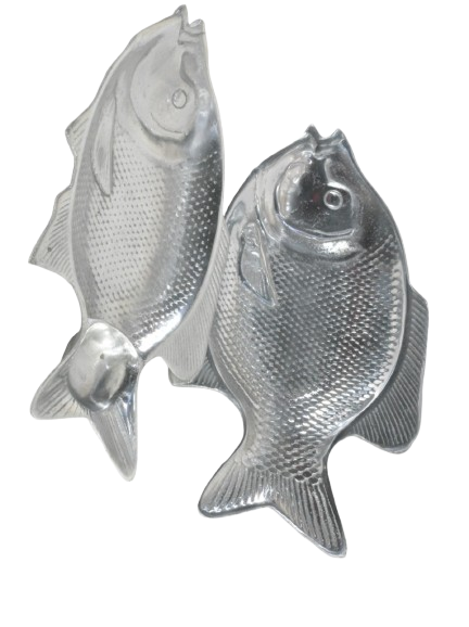 Bandeja para Servir en Forma de Pescado de Aluminio