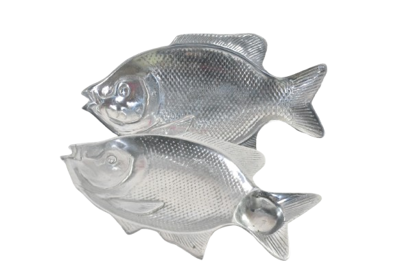 Bandeja para Servir en Forma de Pescado de Aluminio