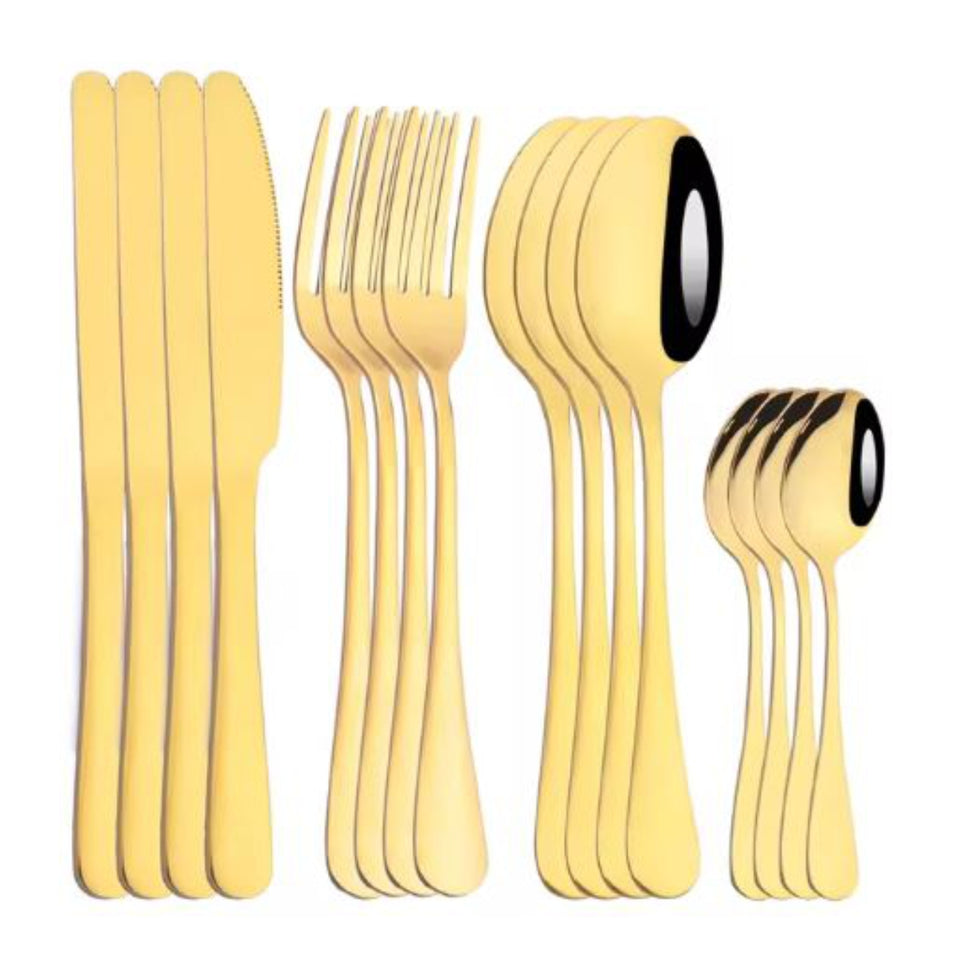 Cubiertos 24 Piezas, De Acero Inoxidable