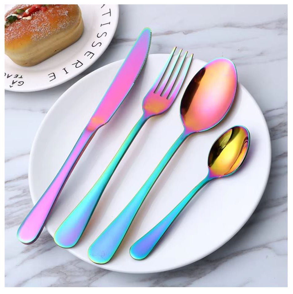 Cubiertos 24 Piezas, De Acero Inoxidable