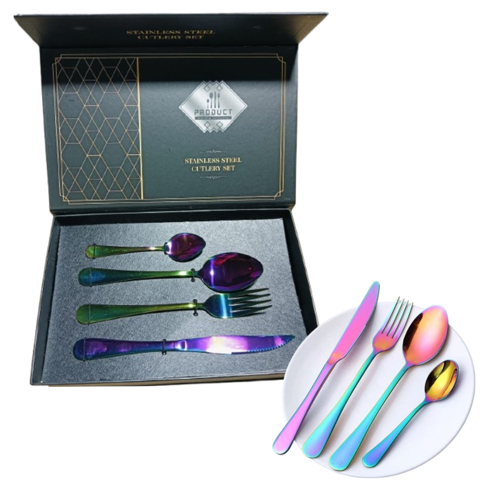 Cubiertos 24 Piezas, De Acero Inoxidable