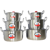 Juego de Ollas x 6 Unidades en Aluminio Reforzado con Tapa