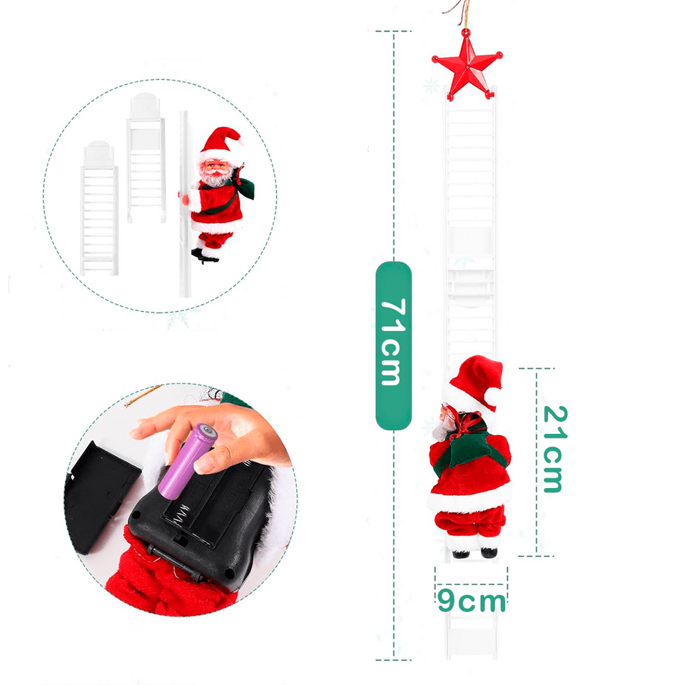 Papa Noel Escalera Sube Y Baja