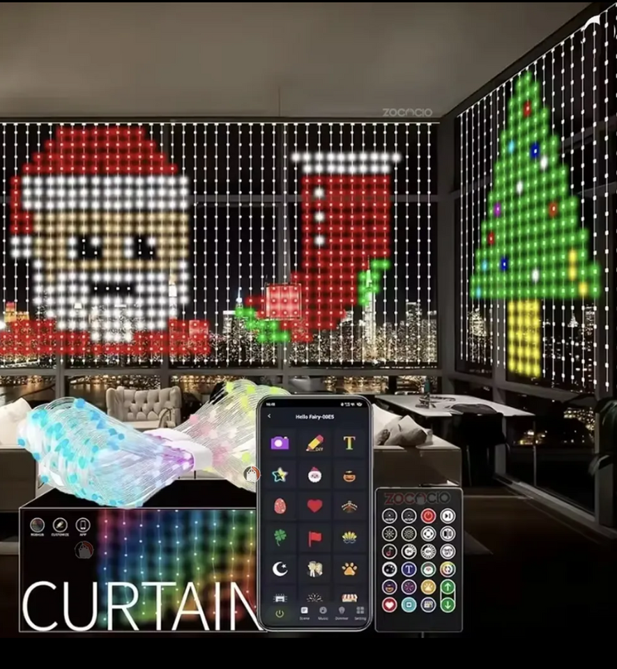 Cortina Led Smart Usb Control Y App 2x2m