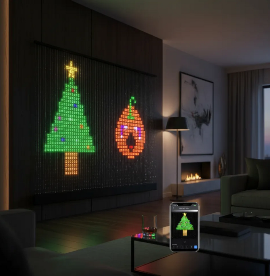 Cortina Led Smart Usb Control Y App 2x2m