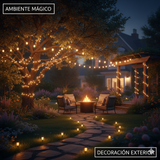 Luz Solar Navideña 100 Bombillos Multicolor