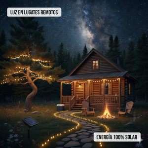 Luz Solar Navideña 100 Bombillos Multicolor