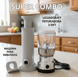Máquina para Embutidos + Licuadora Trituradora