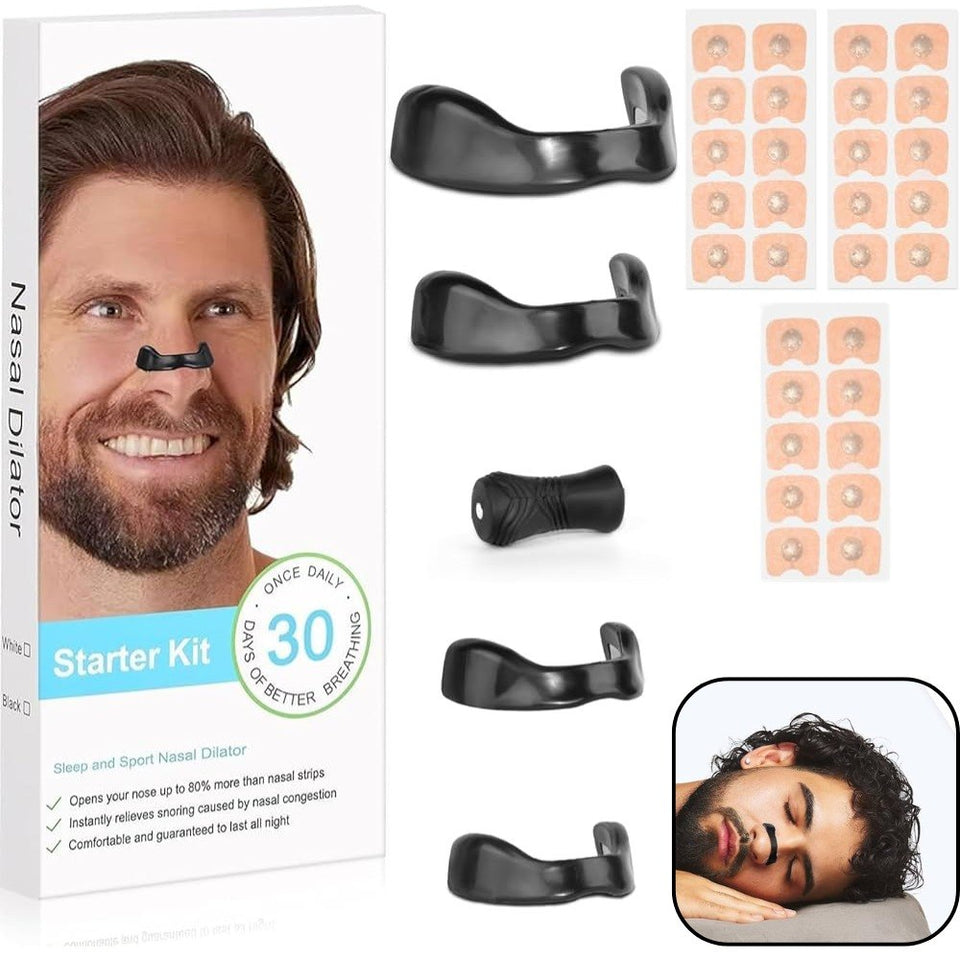 KIT CLIP NASAL MAGNÉTICO + CINTAS ANTI RONQUIDOS X90