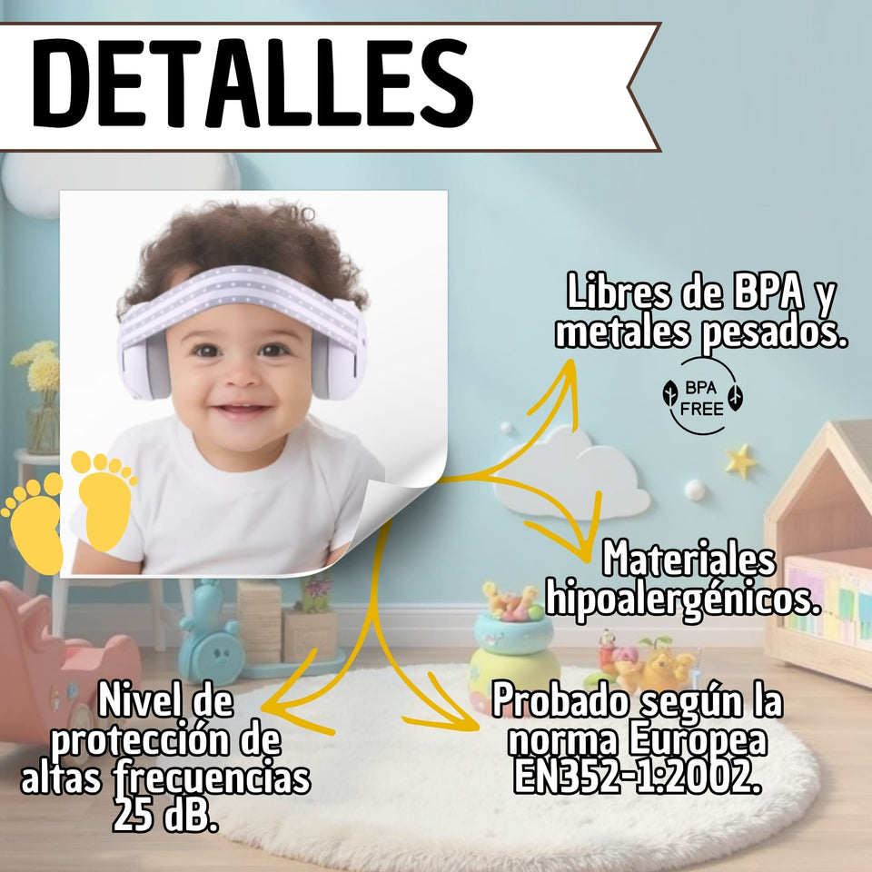 PROTECTOR AUDITIVO PARA BEBÉS 0-4 AÑOS