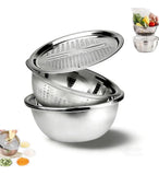 Lavabo Multifuncional de Acero Inoxidable 4 en 1 con Colador y Rallador