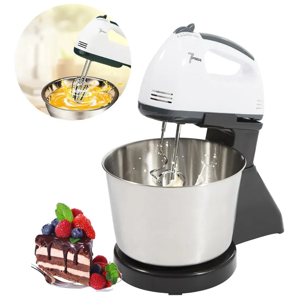 Batidora Electrica con Bowl de Acero Inoxidable